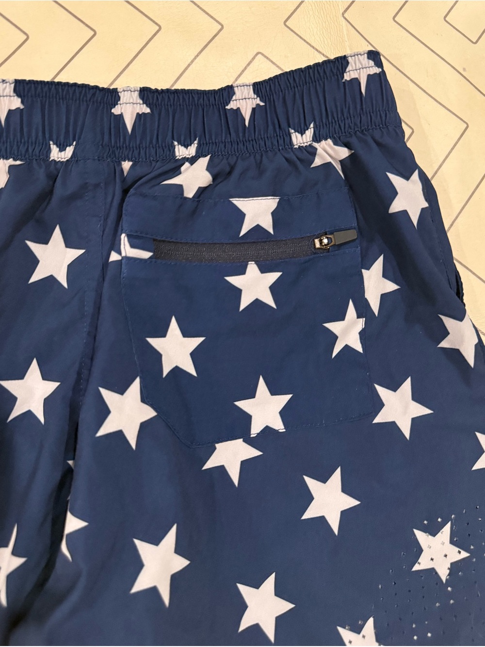 Baseball Lifestyle 101 Navy Star Print Athletic Shorts - Picture 10 of 13
